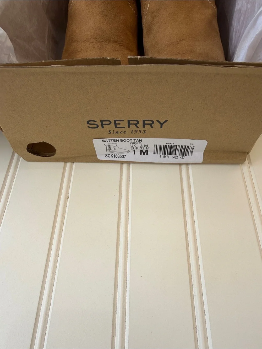 Sperry Kids Chestnut Suede Shearling-Lined Zip Boots